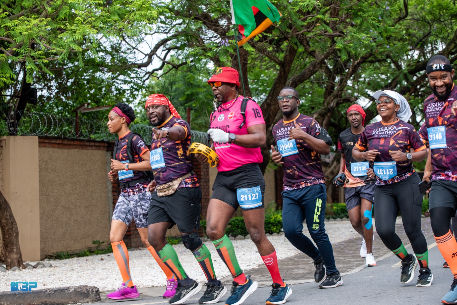 Crowd and atmosphere along the Lusaka Marathon route
