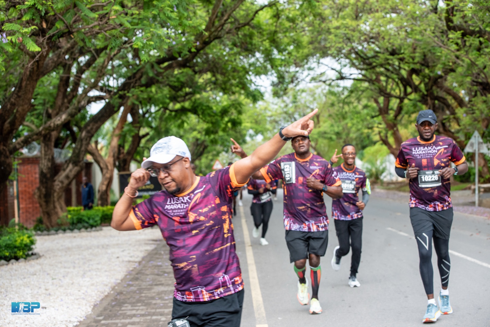 Lusaka Marathon participants mid-race